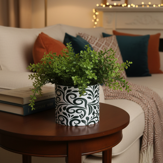 Floral Textured Planter w/o Base