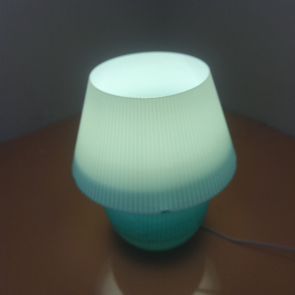 Ribbed Table Lamp Matte Green