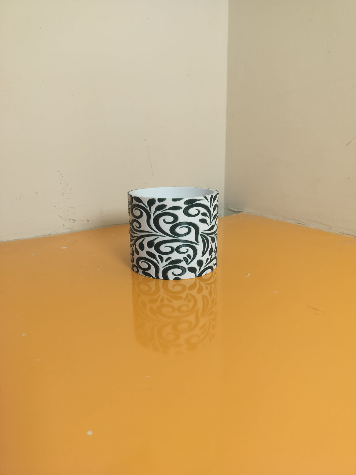 Floral Textured Planter w/o Base