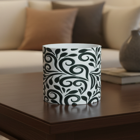 Floral Textured Planter w/o Base