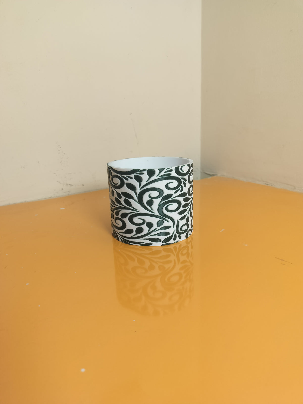 Floral Textured Planter w/o Base