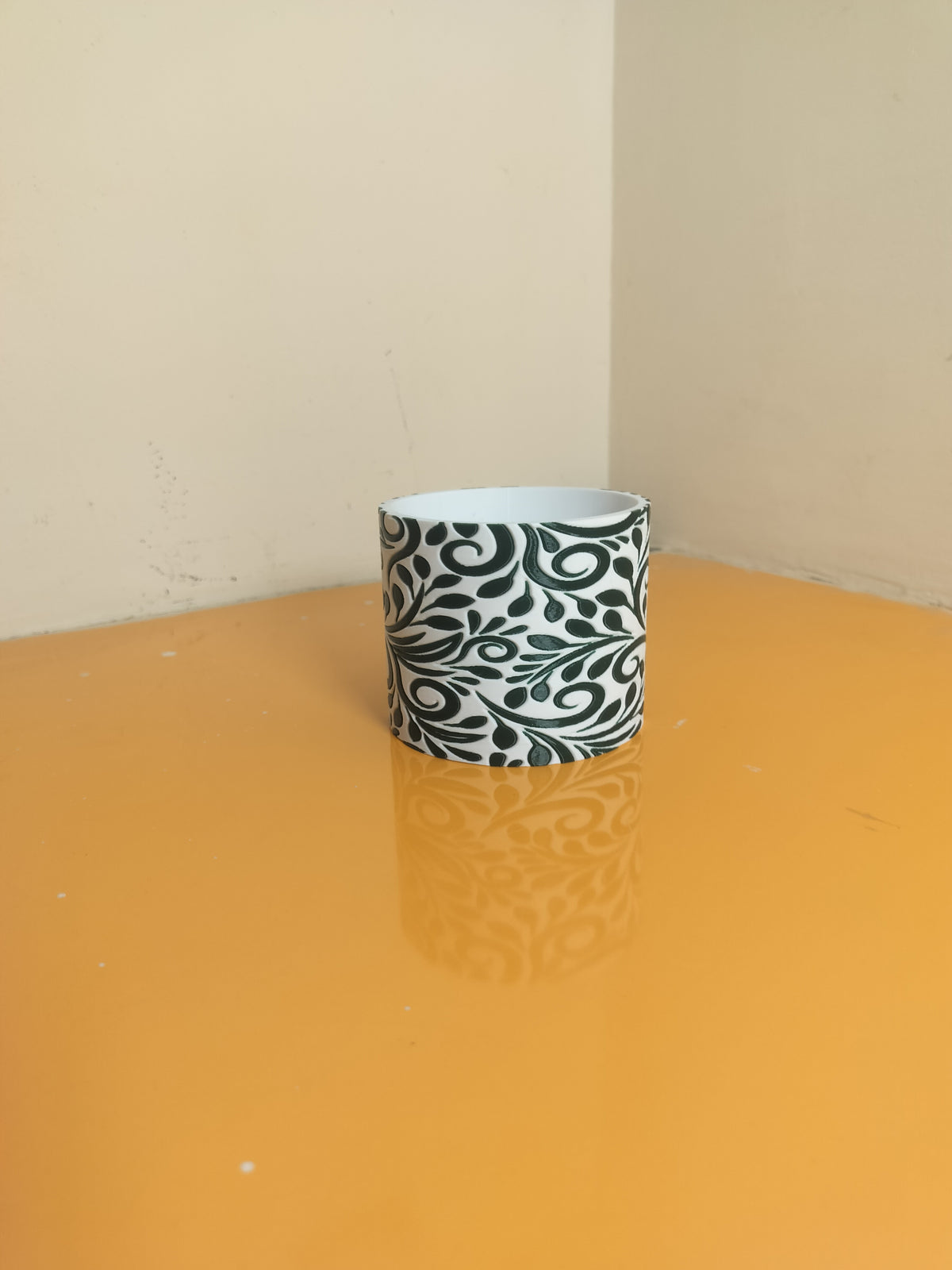 Floral Textured Planter w/o Base