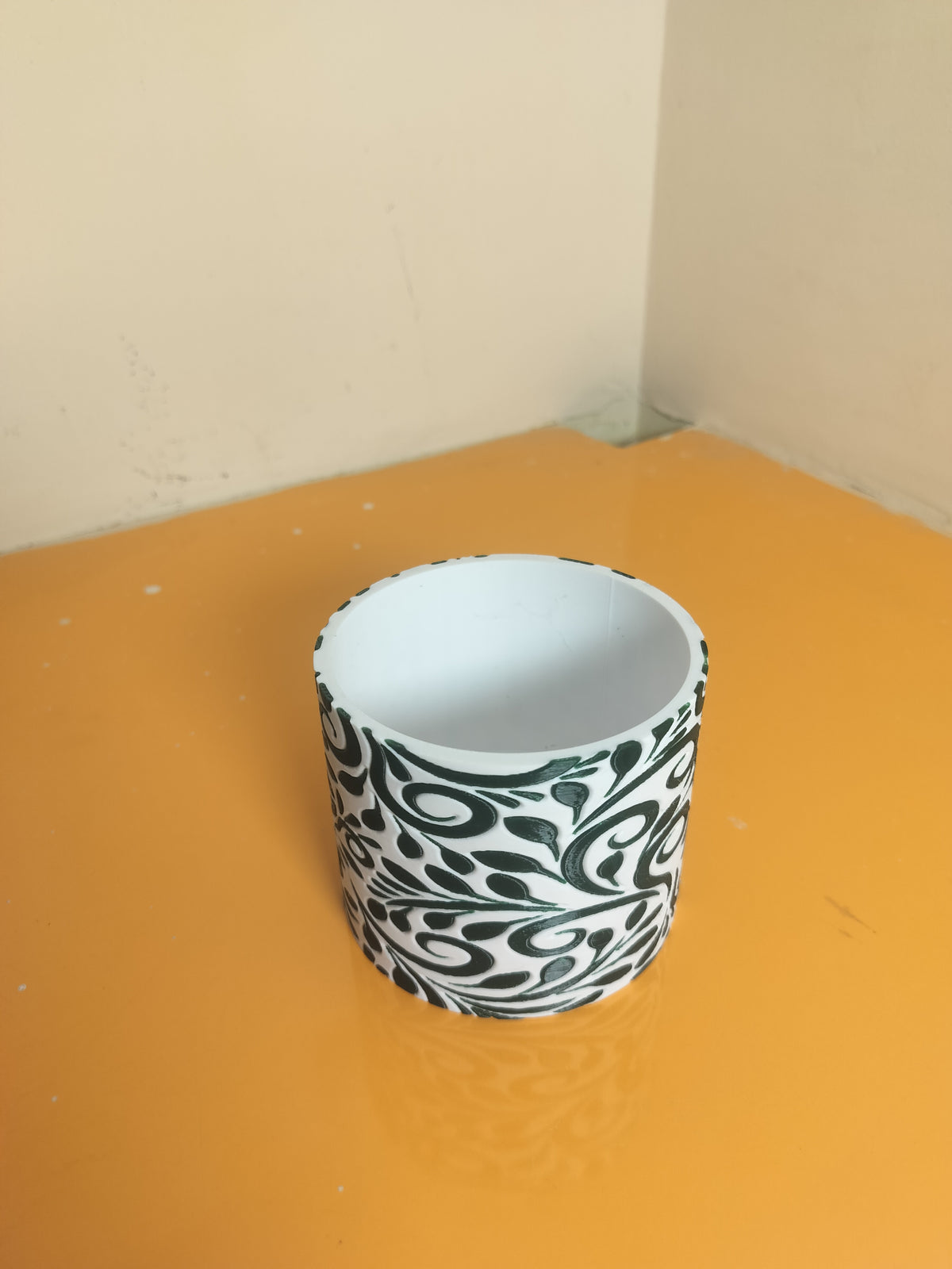 Floral Textured Planter w/o Base