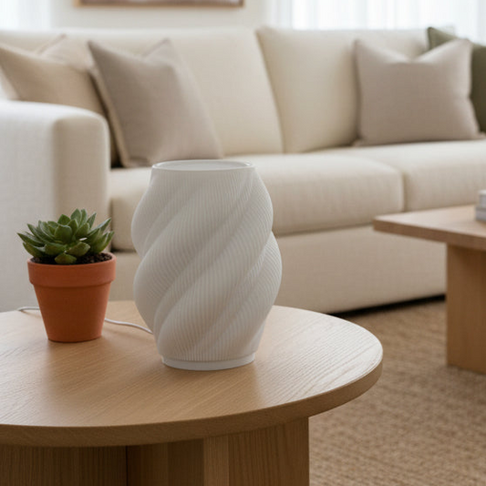 Minamilistic Spiral Lamp White with E10 LED Kit