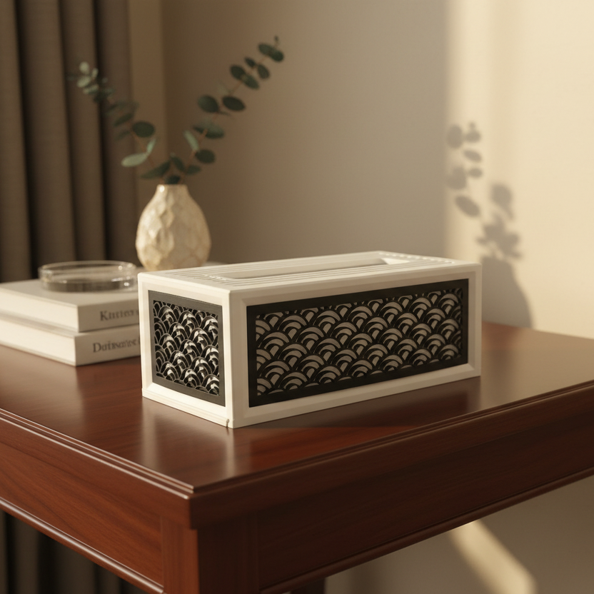 Tissue Box Seikaiha Design Rect