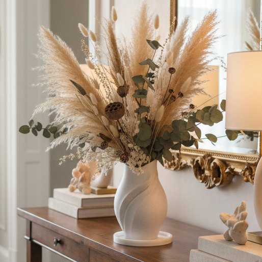 Stylish Curved Vase with Base