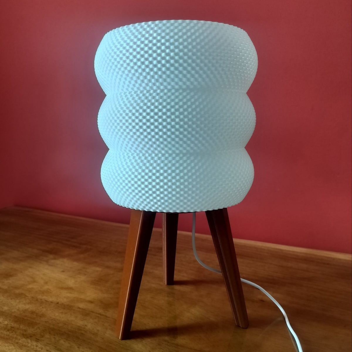 Tripod Table Lamp with Donut Shade LED light included