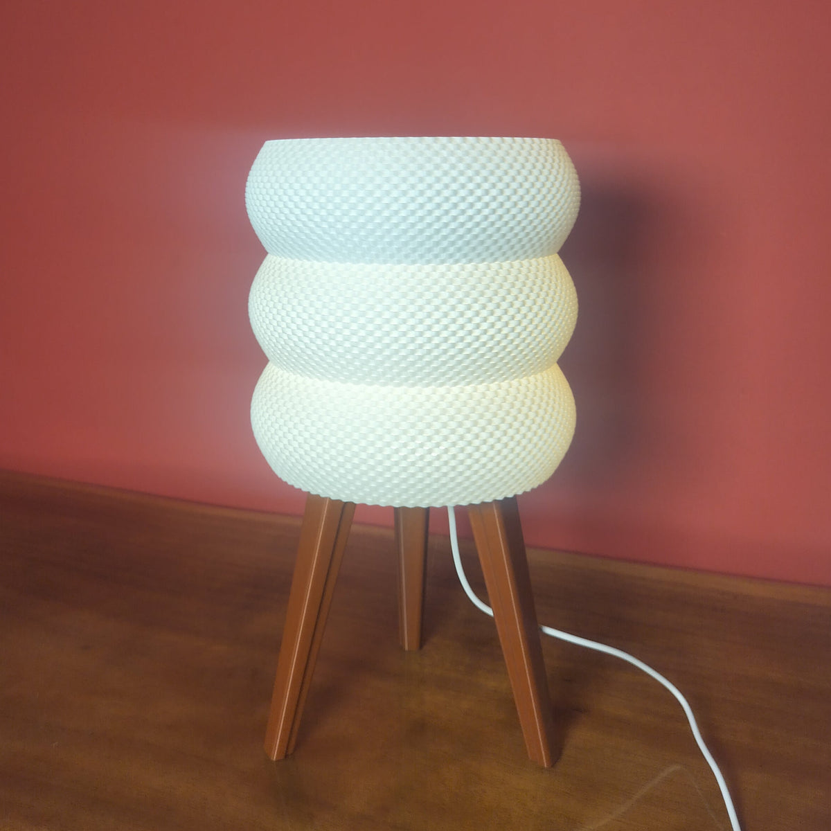 Tripod Table Lamp with Donut Shade LED light included