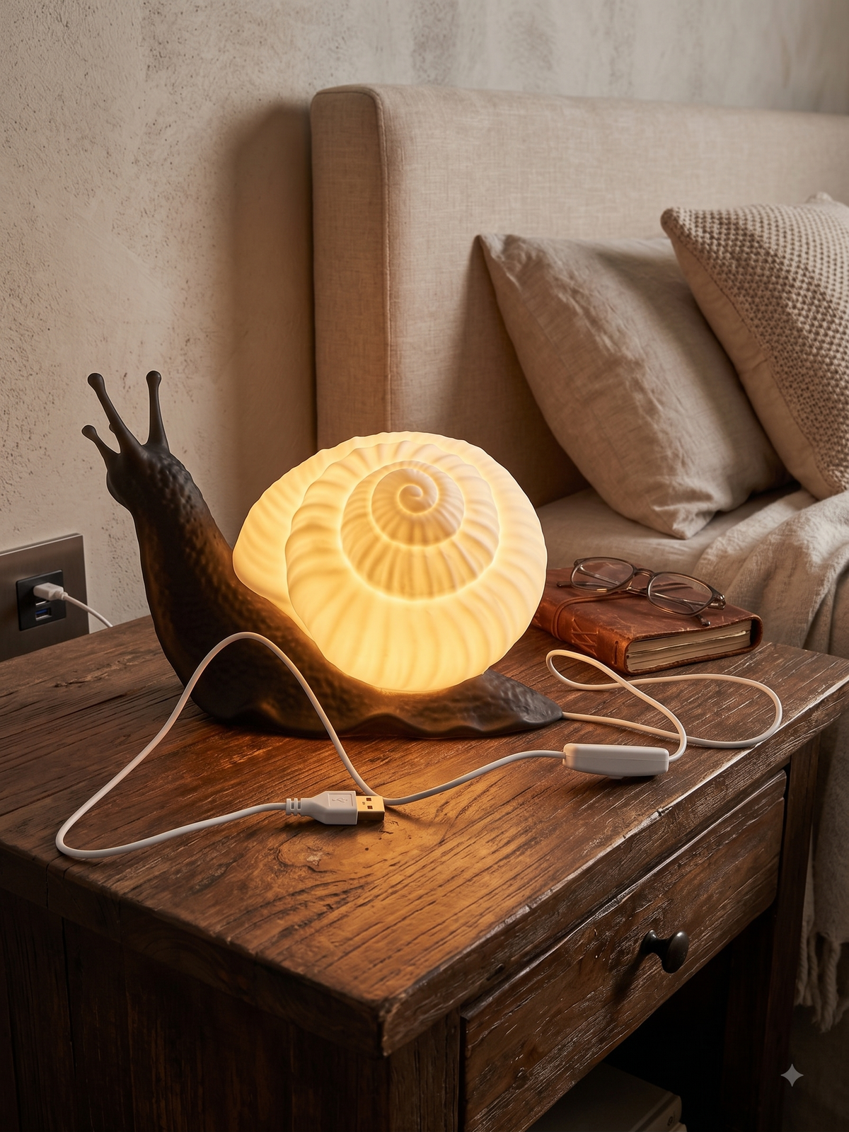 Snail Lamp with LED Kit